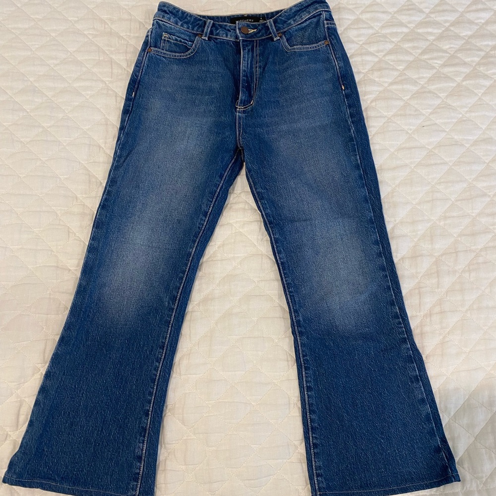 Witchery cropped flared jeans size 8